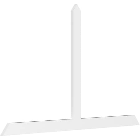 Ekena Millwork Portland Architectural Grade PVC Gable Bracket, 108"W x 67 1/2"H x 2"D x 6"F, 15/12 Pitch GBP108X68X0206POR00